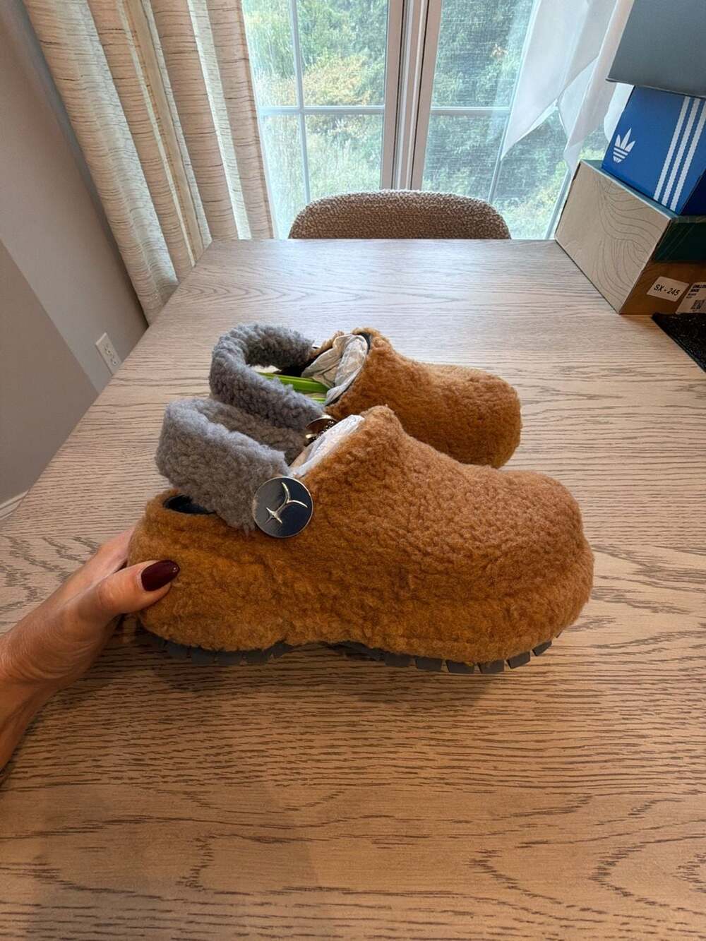 Crocs Lil Nas X Mega Crush Clog Size W7 M5 Brown Shearling